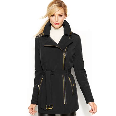 michael kors black water resistant coat|Michael Kors black wool coat.